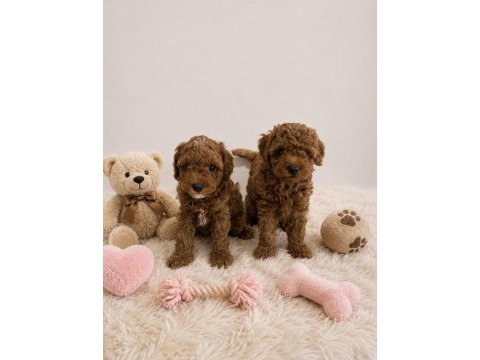 Anne altından orjinal toy poodle bebekler