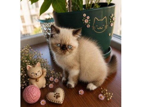 Safkan exotic shorthair bebekler
