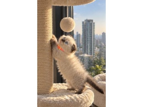 Scottish fold chocolate point