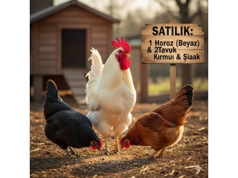 Satılık karma köy horoz ve tavuklar