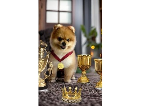 Show class pomeranian boo erkek yavru