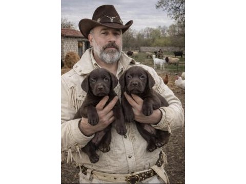 Köpeklere fısıldayan adam güvencesi ile labrador yavrsu