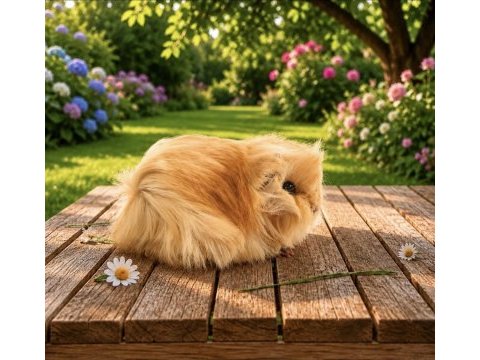 Safkan tek renk peruvian ginepig bebek