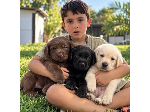 Labrador retriever yavrularımız yeni ailelerini bekliyor