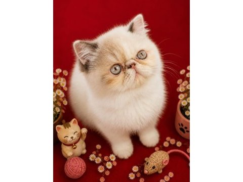 Safkan exotic shorthair bebek kediler