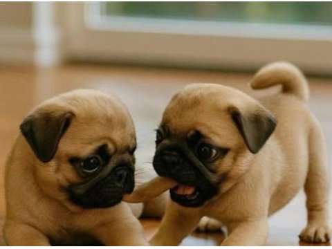 Son iki pug yavru
