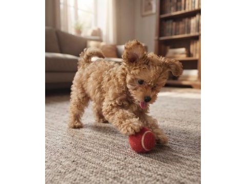 Safkan toy poodle köpeğimiz