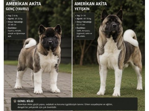 American akita erkek henüz 8 haftalık
