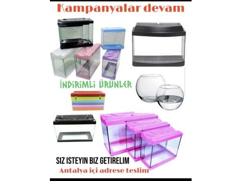 Her boy ve her ölçüde uygun adrese teslim akvaryum