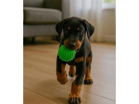 2 aylık asker doberman yavrularım