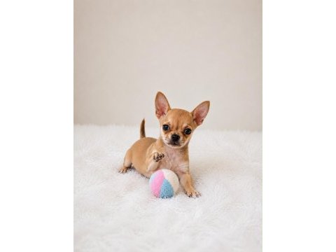 Gold renk wc eğitimli mini boy chihuahua